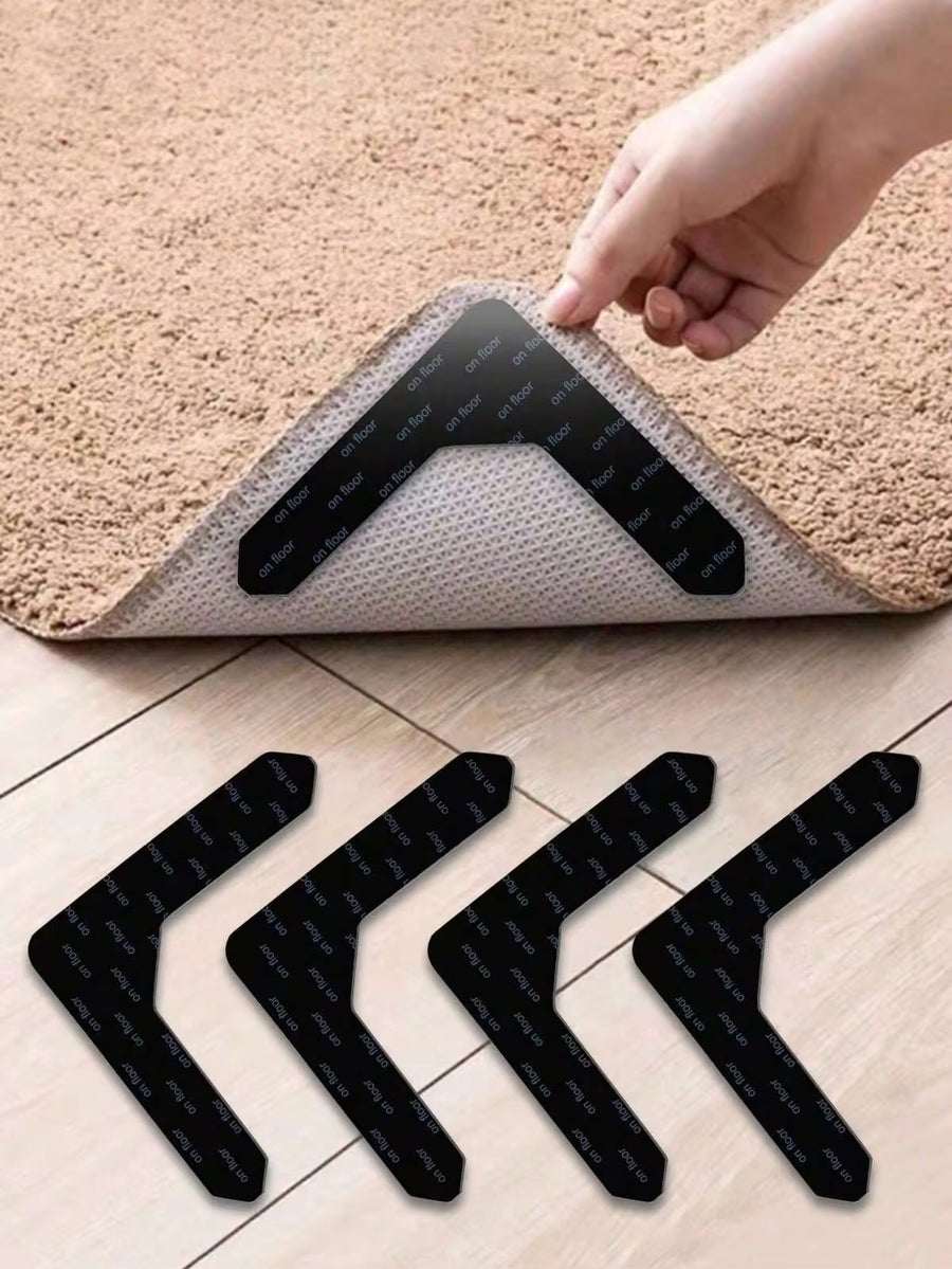 12 Pieces Of Carpet Tape, PU Washable Anti Slip And Reusable Carpet Anti Slip Pad