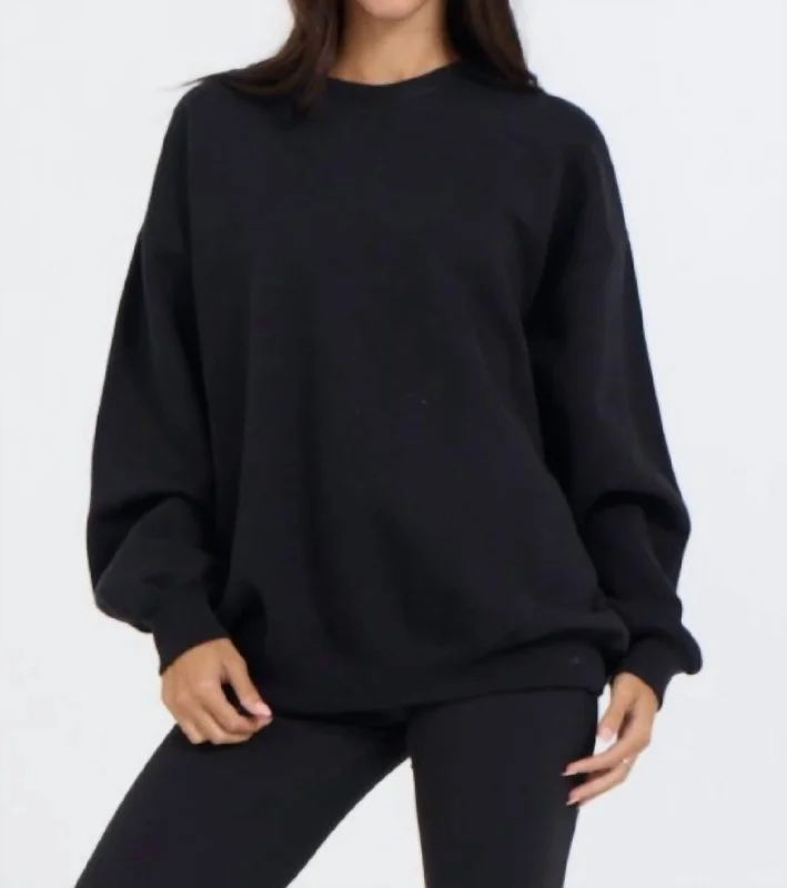 Casual And Casual Proweave Crewneck Top In Black