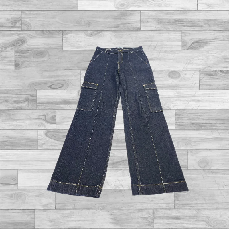Unique Design Jeans Flared By Cmc In Blue Denim, Size: 6
